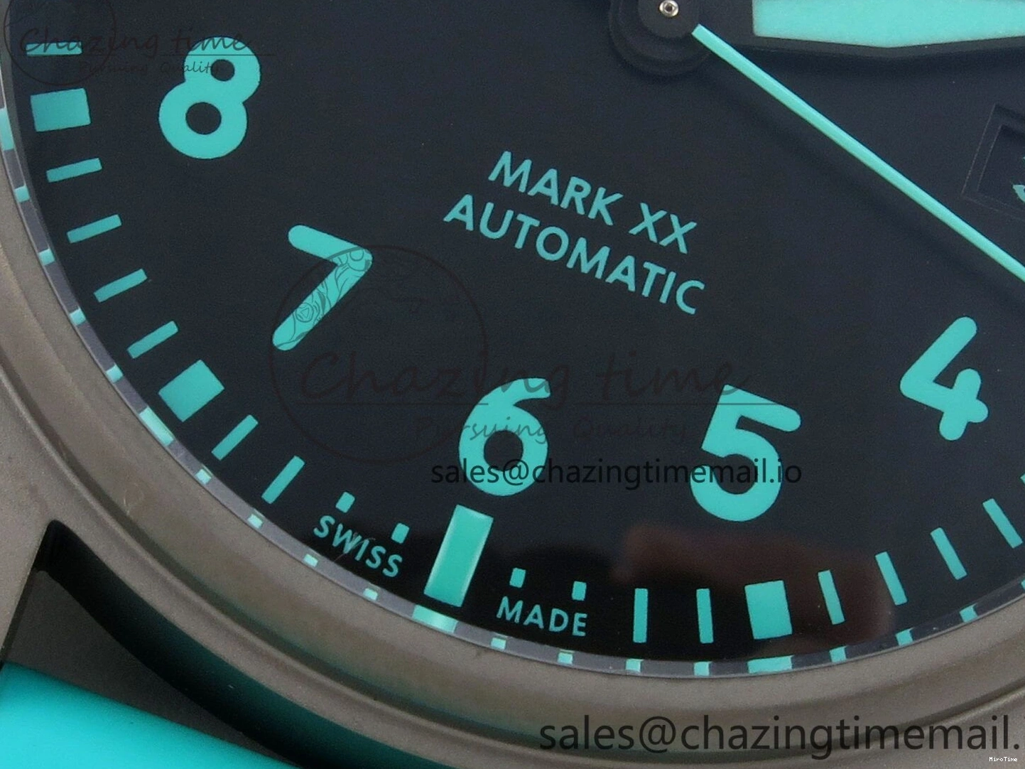 MIROTIME 0109 Pilot Mark XX BLSF 1:1 Best Edition Black Blue Dial on Blue Rubber Strap MIYOTA Sleek 6989